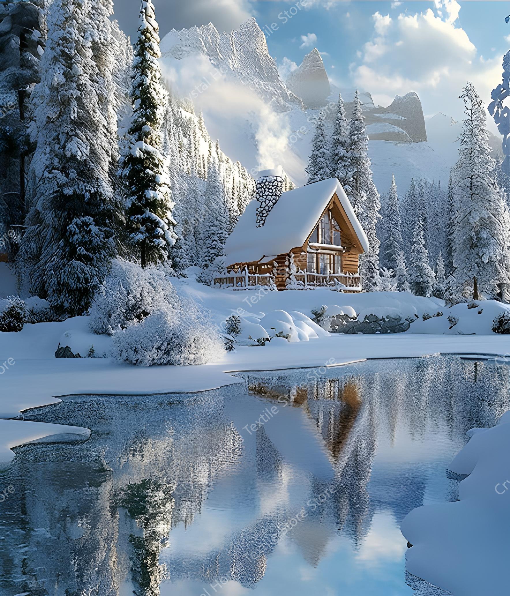 Dreamy Cabin Flannel Blanket, Soft Warm Throw Blanket Nap Blanket For Couch Sofa Office Bed Camping Trave Blanket Fashion Gift 75x90cm