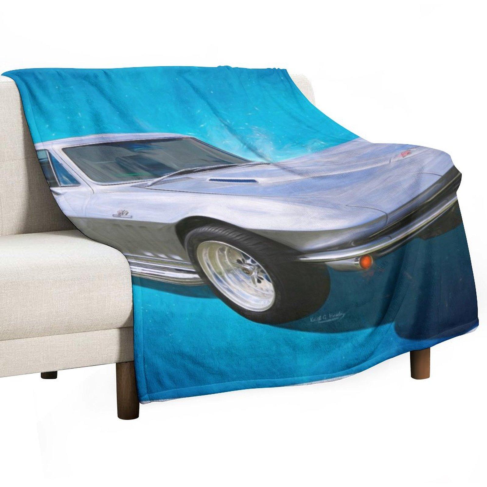 1966 Vette Throw Blanket Soft Kid S Decorative Sofas valentine gift ideas Blankets 30x40in