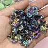 High Quality Irregular Necklaces Jewelry Marking for Earrings Acrylic Fashion UV Color DIY Handmade Materials Transparent 10pcs Big Flower Beads