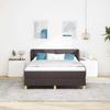 Box Spring Bed with Mattress Dark Brown 140 x 200 cm Fabric