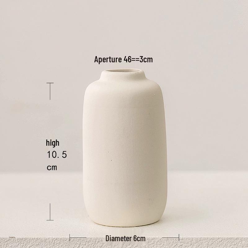 Nordischer Weißer Kleiner Weinschrank Vase: Einfaches Blumenarrangement für Wohnzimmer oder Schreibtischdekoration