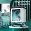 HOMEFISH Condizionatore Portatile Ventilatore da Scrivania Doppia Nebulizzazione Atomizzazione Ultrasonica 3 Velocità Silenzioso Raffreddatore d'Aria Luce Notturna Ventilatore Elettrico