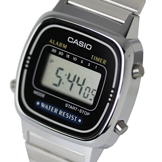 Casio Standard Digital Watch Women's LA670WA-1D Silver/Black [Used]