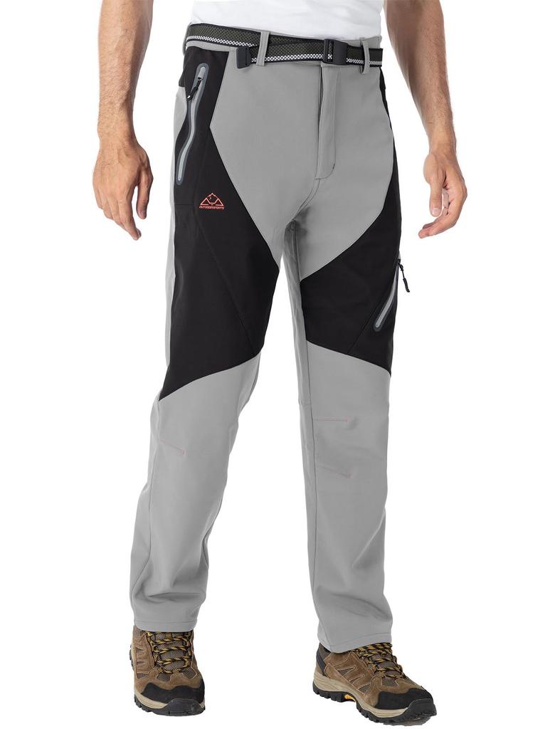 Gopuune Hiking and Perfect for Outdoor and Light Size Men's Fleece-Lined Pants, Windproof, Water-Repellent, Activities, Climbing, Work, Fishing, More.
