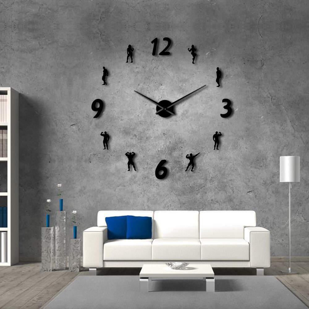 3D Acrylic Decorative Wall Clock - Silent DIY Mirror Clock for Bedroom & Living Room.