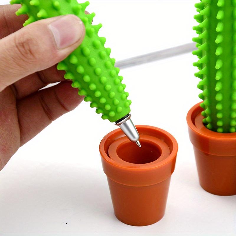 Return To School Season 1pc 0.5mm Creative Fine Stationery Cactus Bonsai Ballpoint Pen Cute Fashion Office Supplies Desk Pen