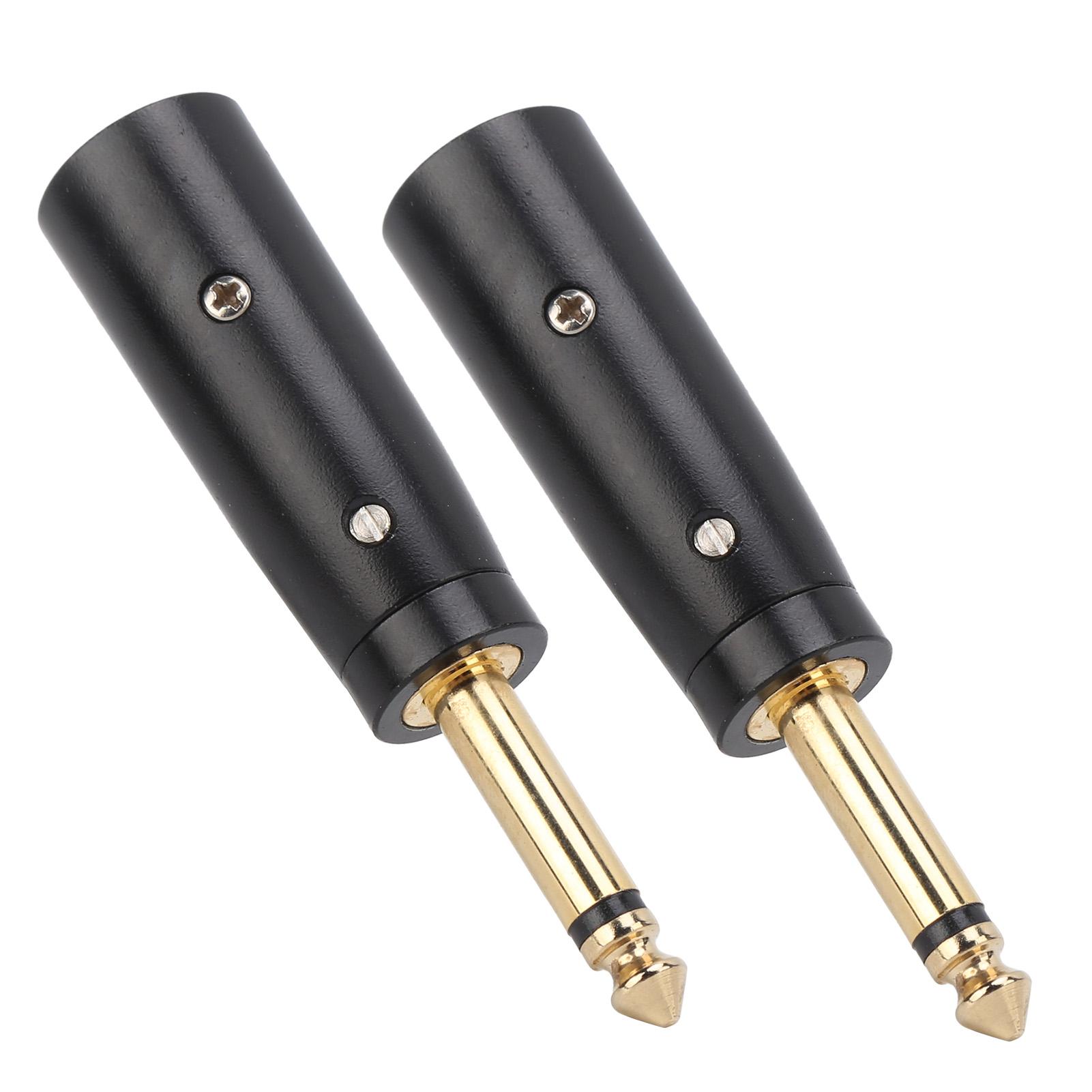 

2Pcs Mono Adapter GoldPlated XLR Interface Audio Equipment Plug Converter Accessories