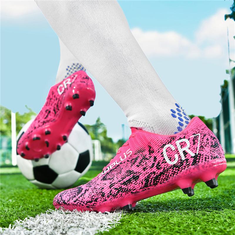 Fashion Men's Soccer Sneakers Unisex Professional Long Spikes Football Cleats Men Lightweight Futsal Shoes Trainers Men