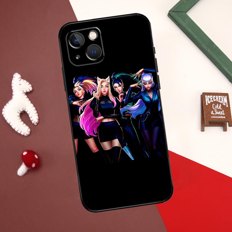 Kda Kaisa Ahri Akali Case For iPhone 13 12 11 14 15 Pro Max 7 8 Plus X XR XS Max 12 Mini SE 2020 2022 Cover Coque