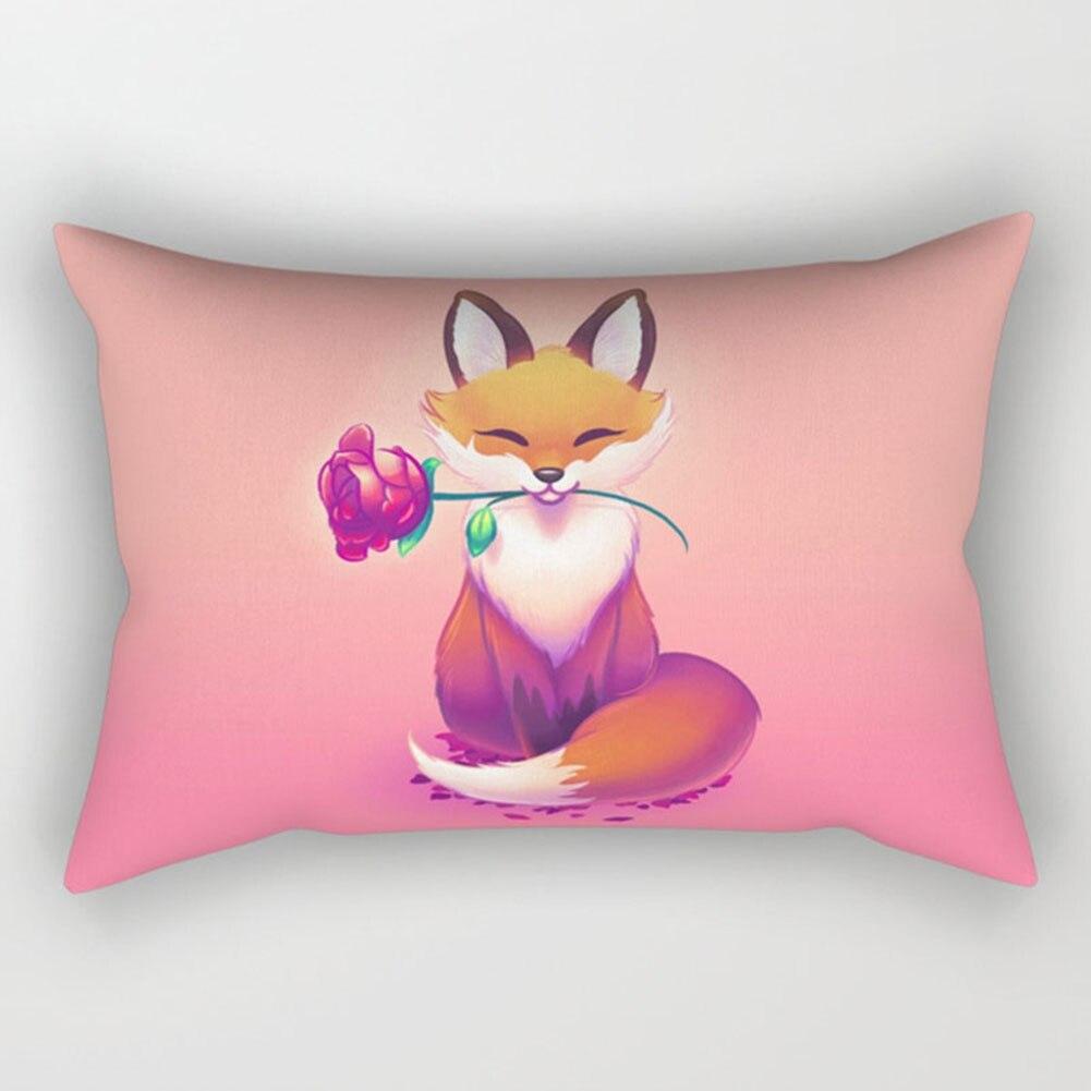 30x50cm Cute Cartoon Small Animal Elegant Couple Home Living Room Bedroom Decorative Rectangle Pillow Case Sofa Cushion Cover