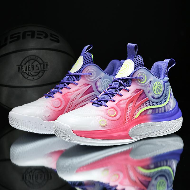 Basketballschuhe für Herren, atmungsaktiv, dämpfend, rutschfest, tragbar, Laufschuhe, Fitnesstraining, sportliche Basketball-Sneakers für Damen