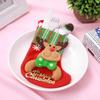 Grote Capaciteit Kerst Gebreide Sokken Geborduurde Streep Kerstsokken Kat Klauw Opknoping Ornamenten Kerstboom Hanger