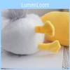 Adorável Chaveiro de Pelúcia Pelicano Amarelo Brinquedo Macio Charmoso para Bolsa com Material de Pelúcia Premium