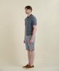 PANICALE Blue Vintage Washed Polo Knit