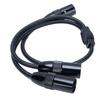 3 Pin XLR Male to Male XLR Cable Y Cable Balanced Microphone Cord Sound Adapter XLR Y Splitter