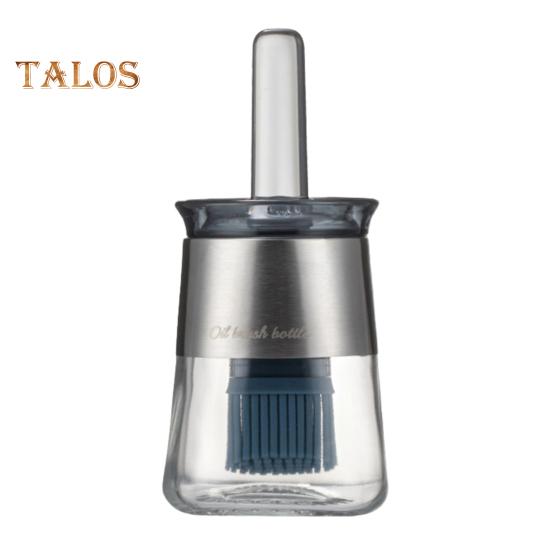 

Бутылка-дозатор масла 270 мл с силиконовой щеткой для контроля масла. Оставайтесь здоровыми, стеклянный контейнер для масла для кухни, приготовления барбекю синий