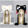 Lolita Plush Headgear Demon Ears Hats Winter Outdoor Warm Headwear Angel Wings Cap Gorro Ear Protection Hats Gifts