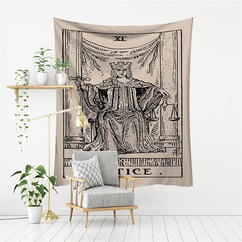 European Tarot Card Series Wall Tapestry - Decorative Polyester Landscape Hanging Cloth