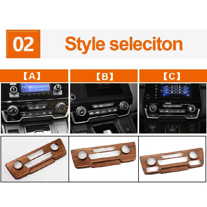 For Honda CRV CR-V 5th 2017 2018 2019 2020 2021 2022 ABS Car Air Conditioning Control Knob Panel Trim Cover Interior Accessories