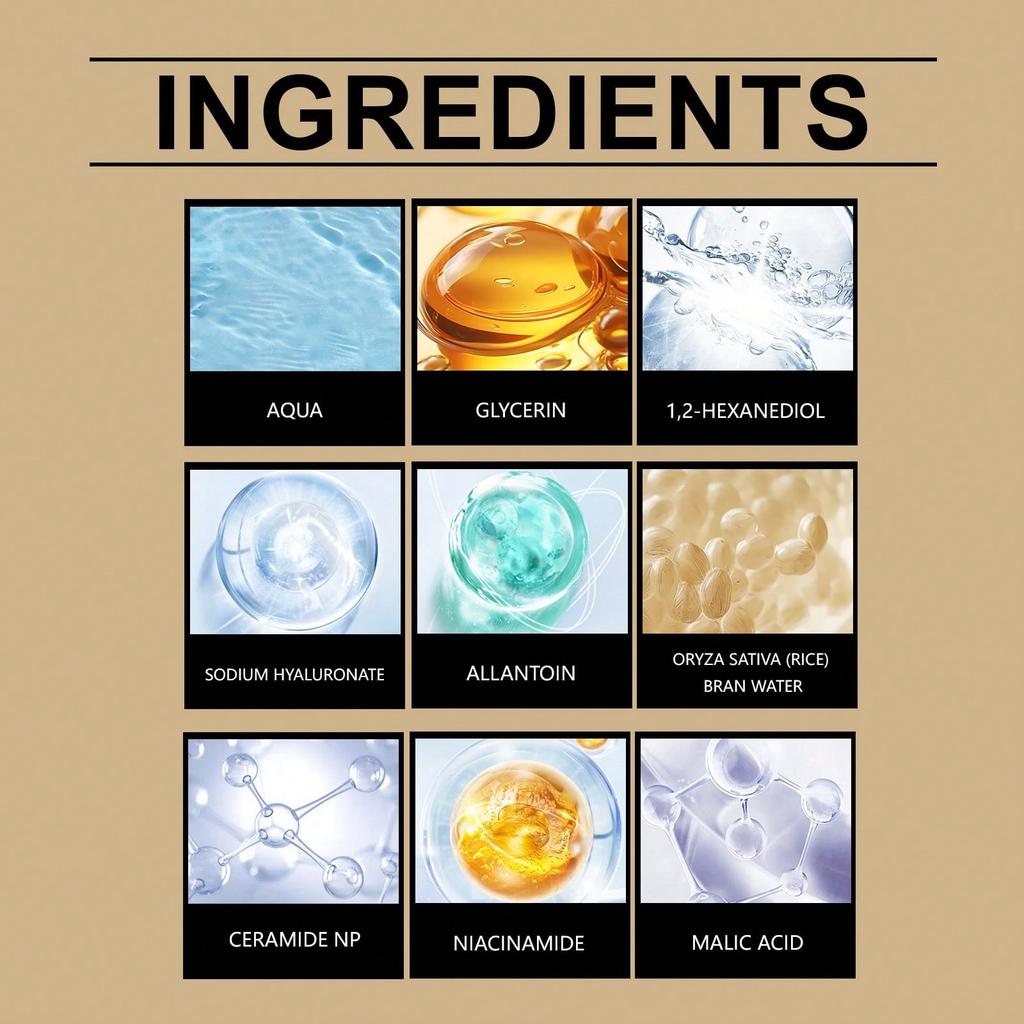 1pc 100ml Rice Moisturizing Toner, Nourishing Skin Care Products, Soothes Dry Skin, Moisturizes And