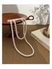 Elegant Multi-Way Glass Pearl Necklace with Clasp - Influencer Style