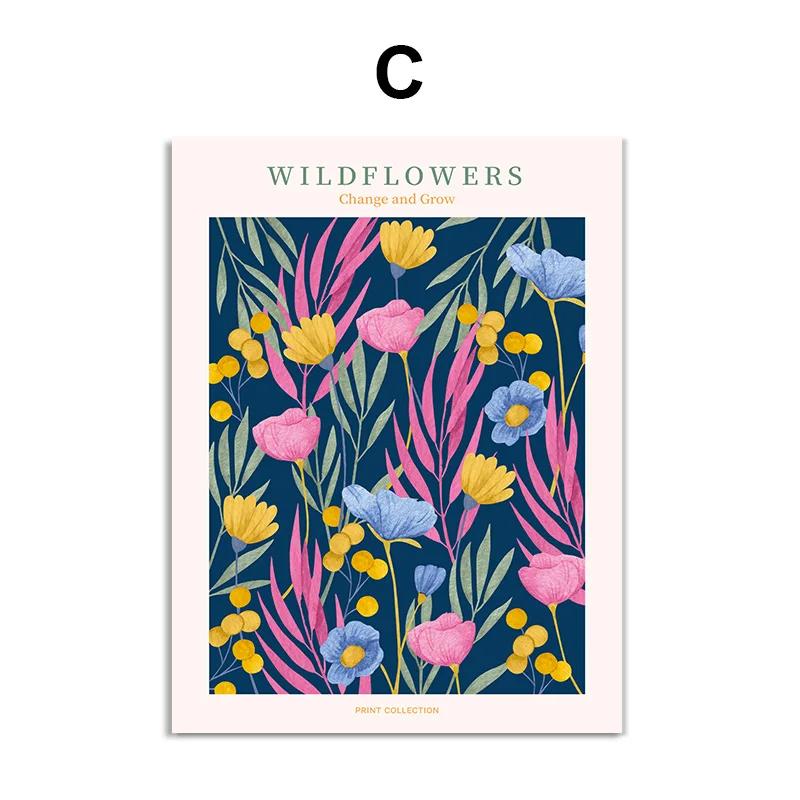Flower Market Abstract Floral and Prints Modern Wall Art, Canvas Painting, Nordic Posters, Pictures for Living Room, Home Decor