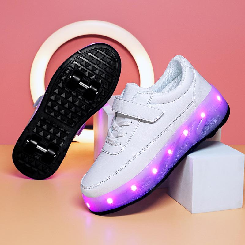 Lightweight Two-Wheel Roller Shoes for Beginners - Unisex Kids, Teens, and Adults Roller Skates