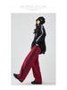 2025 Women's White-Gray Striped Wide-Leg Sweatpants: Spring/Autumn Casual Loose Fit Joggers