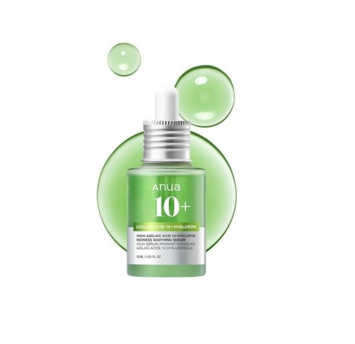 Anua Azelaic Acid 10 Hyaluronic Redness Soothing Serum Sensitive Skin Niacinamide Spot Care Natural Color Korean Skincare (30ml/ 1.01 Oz)