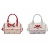 Waterproof Crossbody Bowling Bag Bow Small Square Bag All-Match Boston Handbag  School