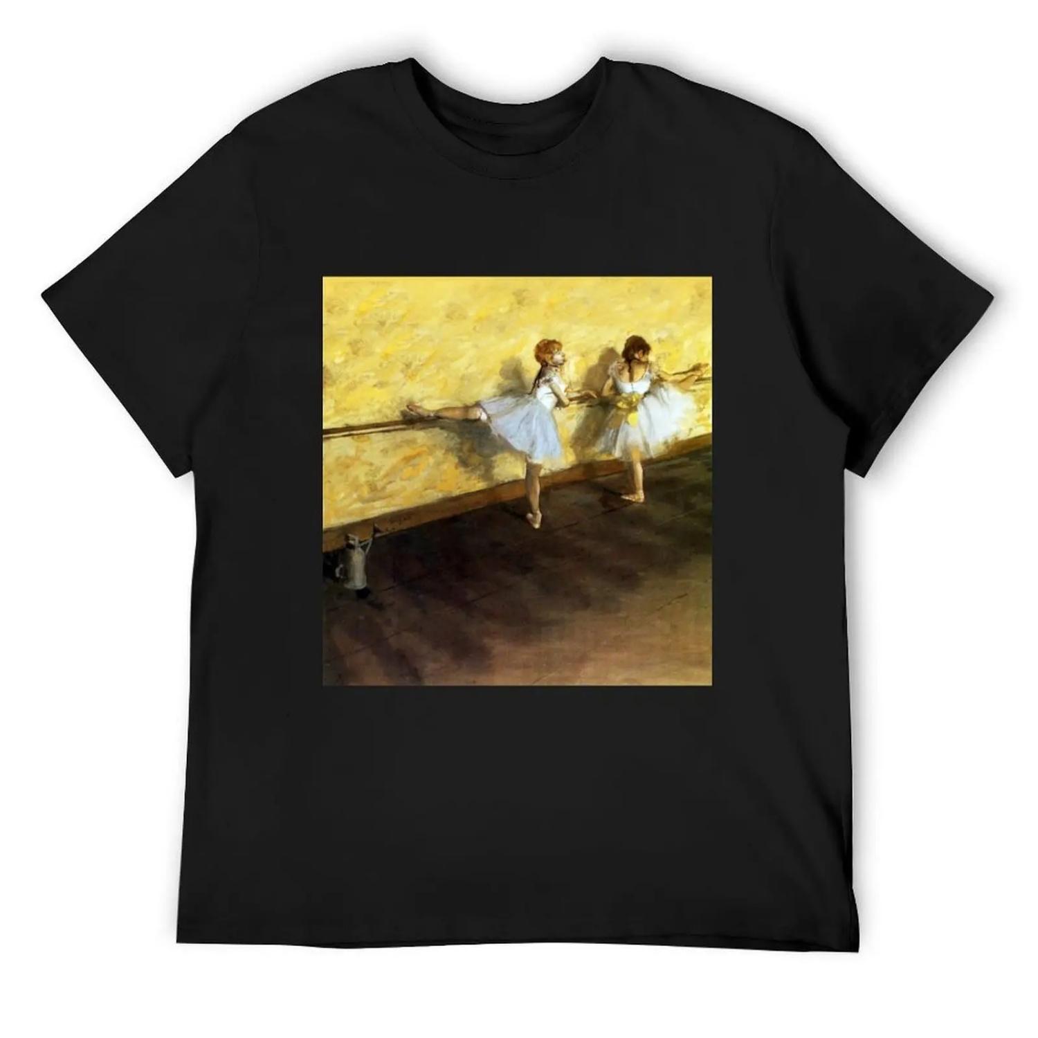 

Edgar Degas - Dancers Practicing at the Barre - Ballet T-Shirt funny costumes sublime Louboutins men workout shirt XXXXXL чорний