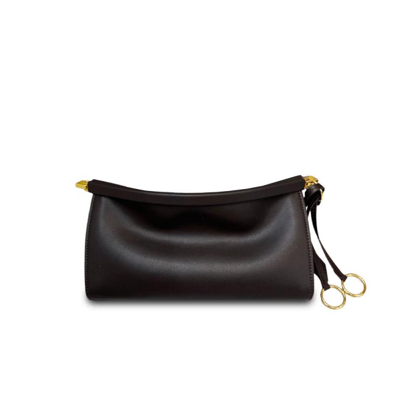 Mini Leather Loaf Bag Women Vintage French Chic Shoulder Crossbody With Magnet