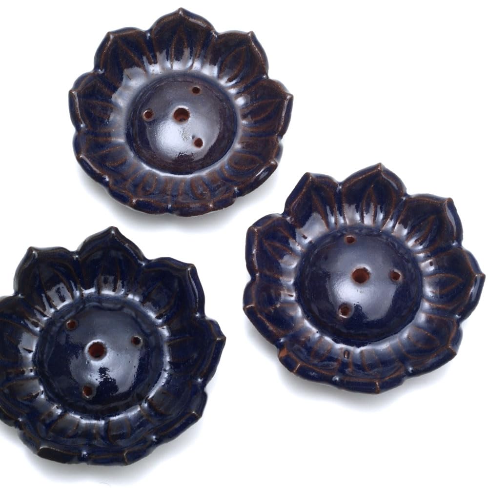 OVER-9 Incense Holder, Incense Stick Holder, Spill-Proof Ash, Cleansing Incense, Tibetan Incense, Five Elements, Blue