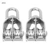 2PCS 304 Stainless Steel M20 Fixed Pulley Double Wheel Lifting Sheave