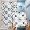 10pcs Bohemian Style Tile Sticker Kitchen Backsplash Oil-proof Bathroom Waterproof Home Decor Peel & Stick Art Mural Wall Decals