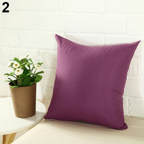 Fashion Simple Solid Color Throw Cushion Square Cover Pillow Case Home Decor