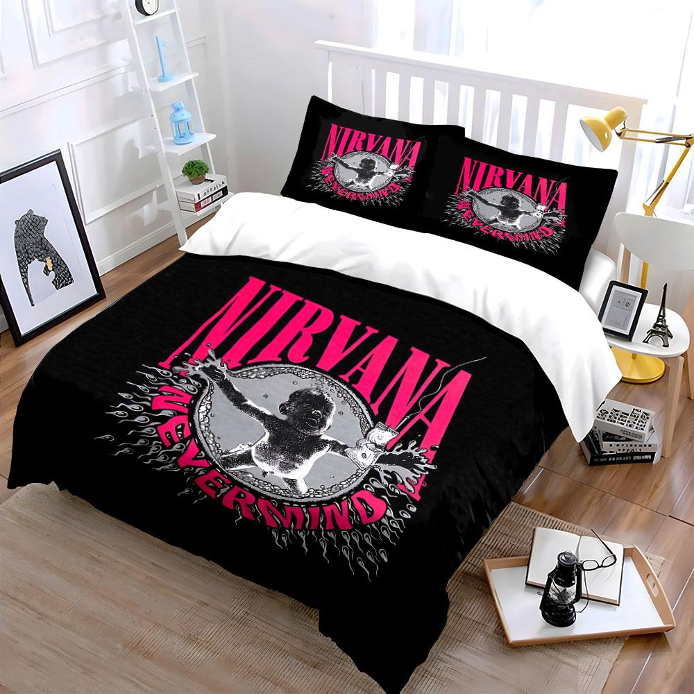 Nirvana Nevermind Album Art Bedding Duvet Cover Set Duvet Cover Pillowcases (1*Duvet Cover 2*Pillowcases, without duvet insert)