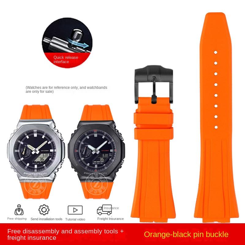 For Casio G-SHOCK GA-2100 GA-2110 Soft Rubber Watchband GM-5600 GA2100 GM2110 Quick Release Silicone Watch Strap Men's Bracelet