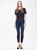 MO Style High Waist Frayed Hem Skinny Jeans for Women