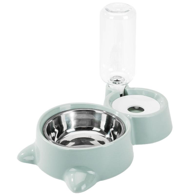 

Automatic Cat Feeding Bowl for Pets with Water Dispenser Double Double Bowl Wet Mouth Drinking Stainless Steel Pet Articles | Dog Food