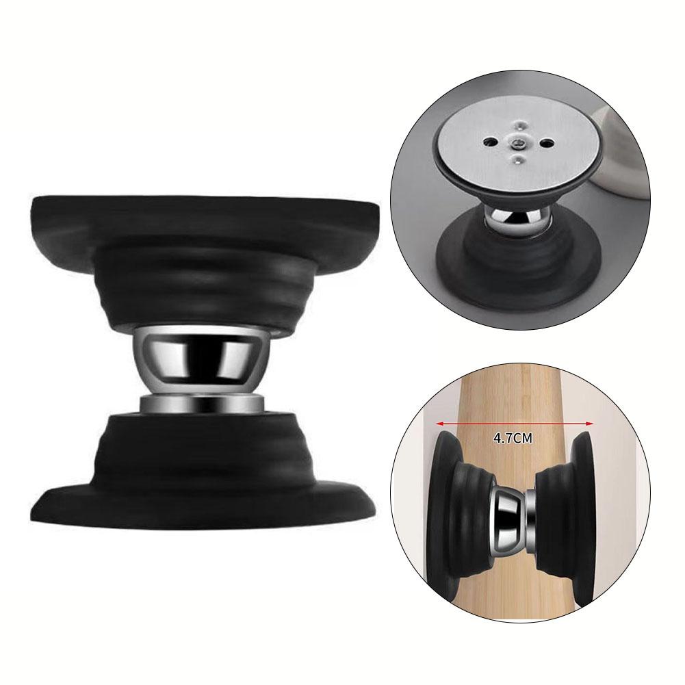 Door Stop Short Magnetic Door Stopper Anti Collision Windproof Doorstop Black Grey Household Bedroom Free-punch Door Suction