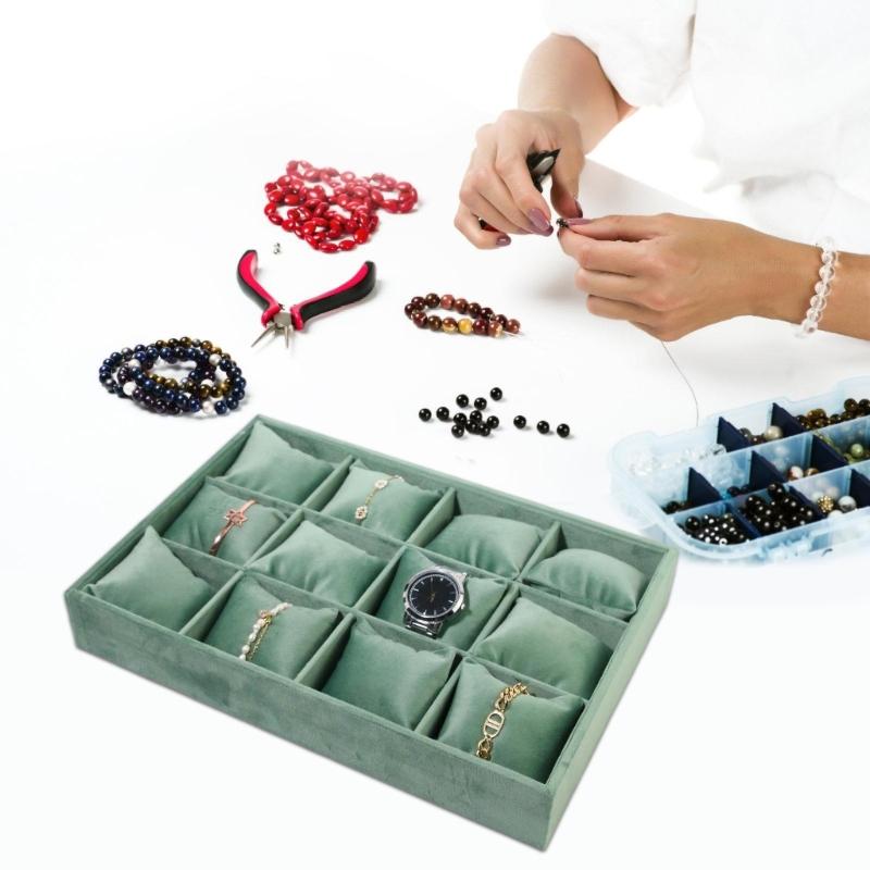 Elegant Jewelry Display Stand Velvets Texture for Necklaces Bracelets Bangles Watch and Rings with Stable Structure