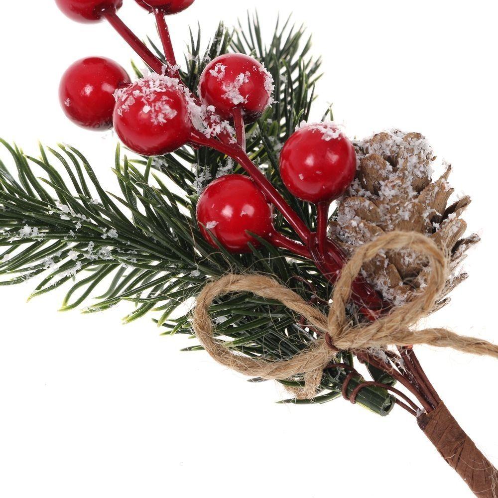 Home Party Pine Cone Artificial Flower Christmas Berry Christmas Decoration Artificial Pine Branch