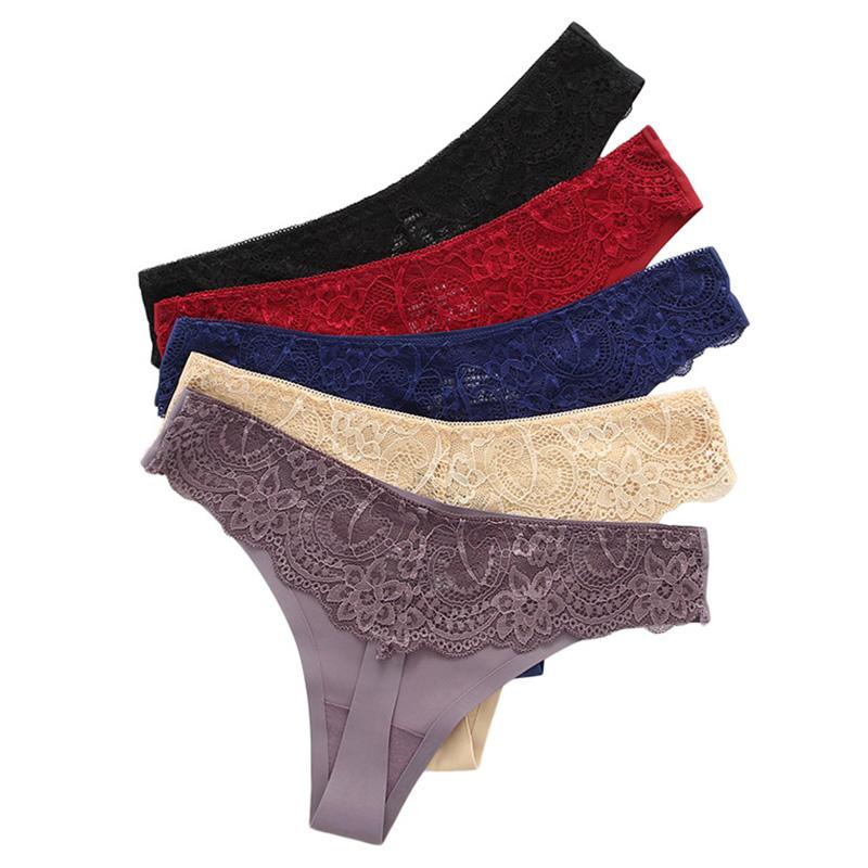 

Sexy Women Low Waist Hollow Out Thongs Lingerie Underwear Invisible Flower G-string Panties