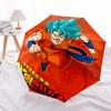 1 PC Automatic Folding Umbrella - Son Goku Pattern Portable Foldable Design With 8 Ribs Christmas Birthday Gifts
