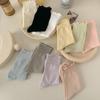 Women's Pure Cotton Ruffle Cuff Socks, Candy Colors, Anti-Odor, Sweat-Absorbing