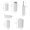 6 Pieces Bathroom Accessories Set Supplies Easy to Clean Home Apartment Use Soap Dish