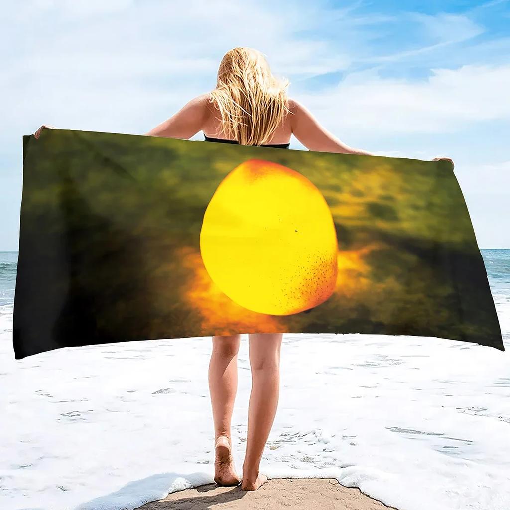 Mango Frucht Mikrofaser Sandfrei Schnelltrocknend Strandtuch,Leicht Übergröße Dünn Super Saugfähig Handtuch Pool Reisen Camping