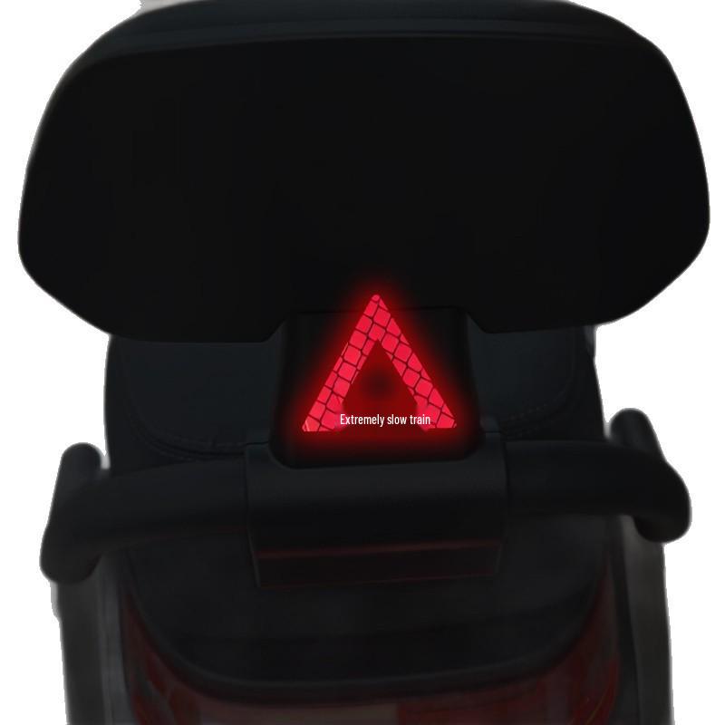 Reflective Triangle Warning Sticker for Electric Motorcycle Helmet
