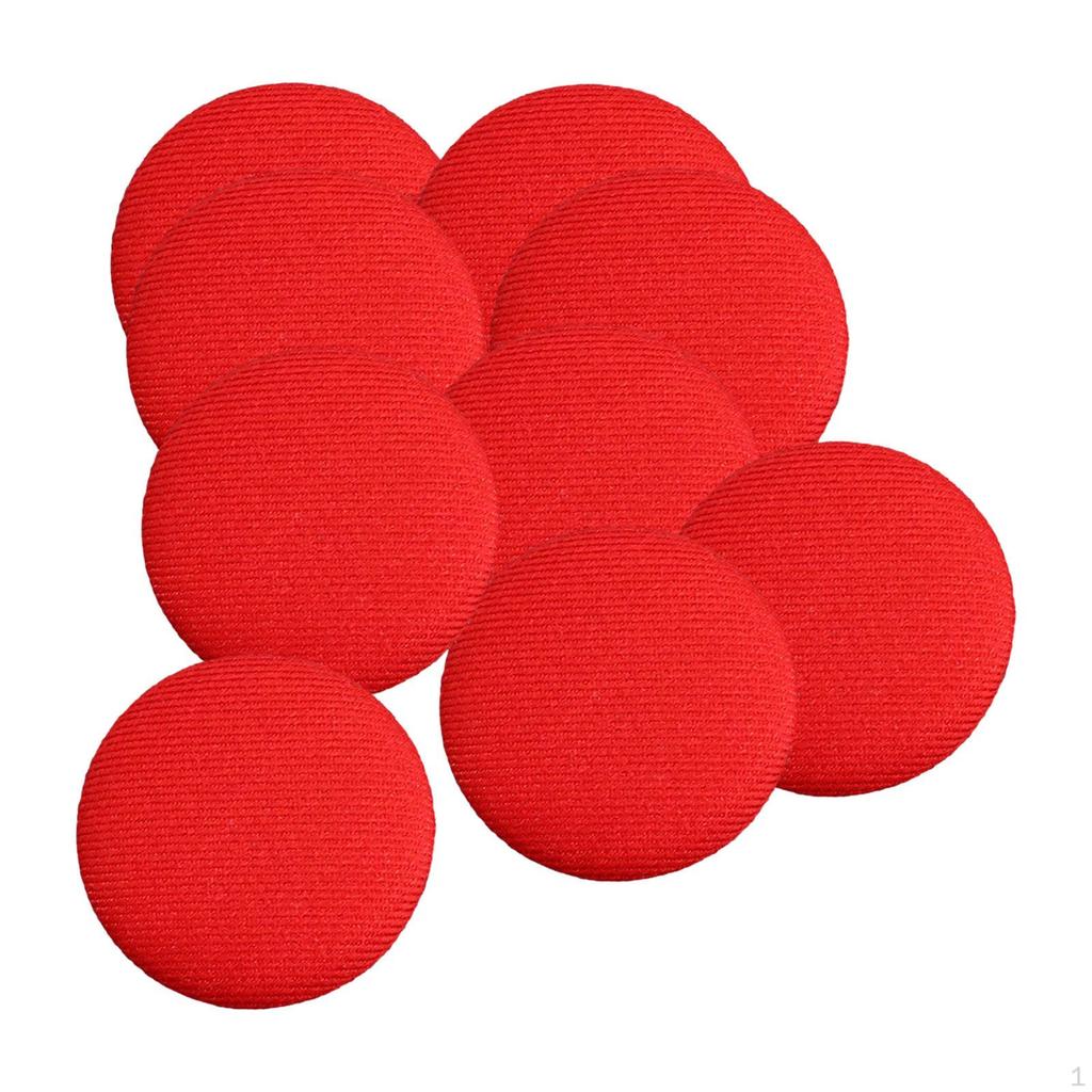 10 Stück mit Stoff überzogene Knöpfe zum Nähen, für Hochzeiten, Basteln, 23 mm Schaft, flache Rückseite für Taschen